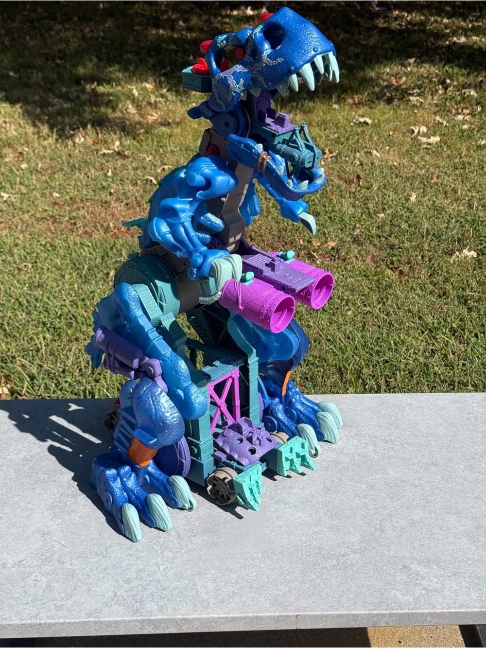 Fisher Price Imaginext Ultra T-Rex Ice Blue 30” Dino Lights Sounds
